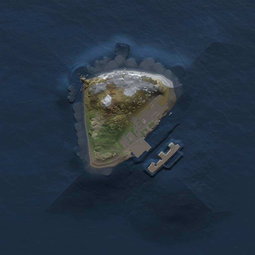 Rust Map: Procedural Map, Size: 1000, Seed: 1581398809, 2 Monuments