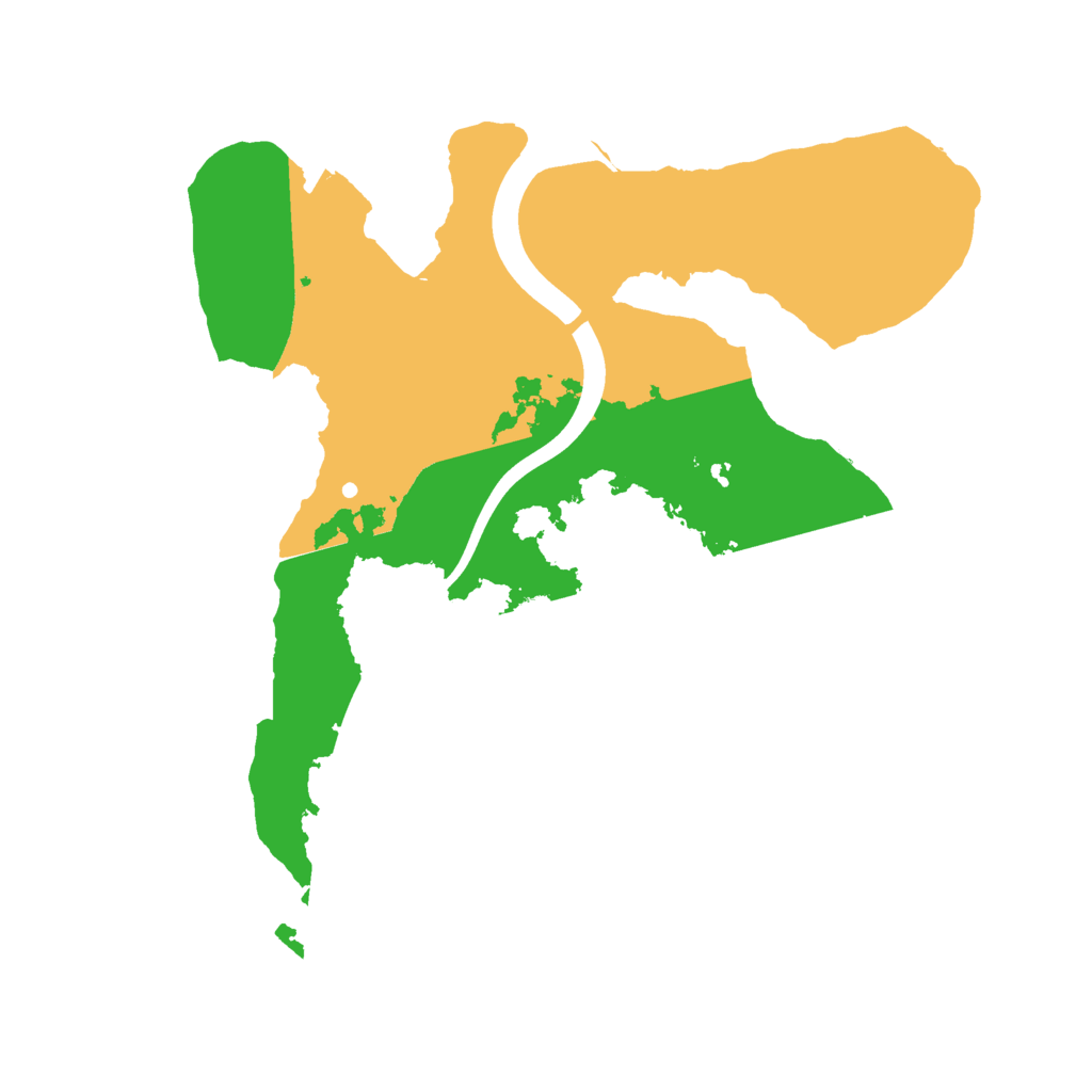 Biome Rust Map: Procedural Map, Size: 2100, Seed: 6243