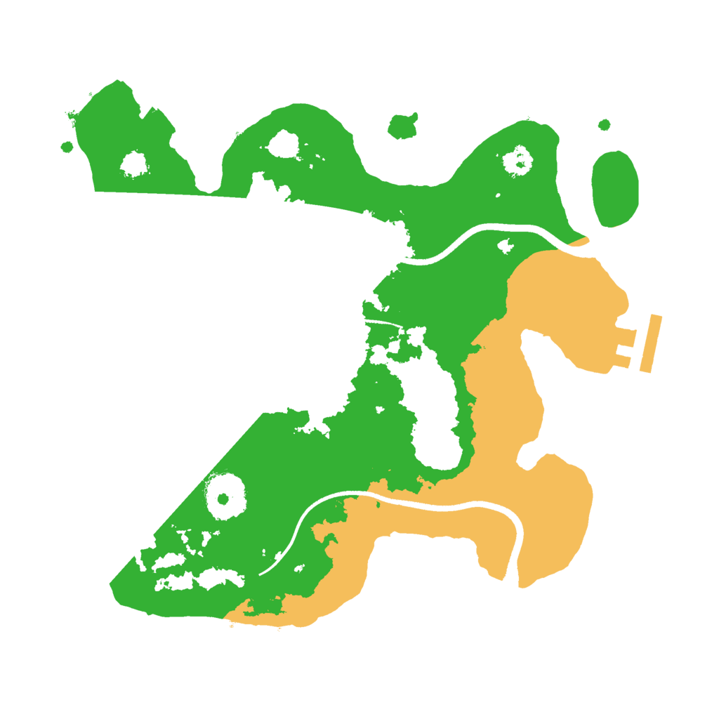 Biome Rust Map: Procedural Map, Size: 2500, Seed: 56748