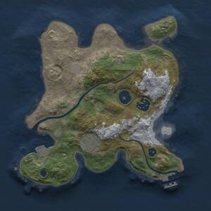 Thumbnail Rust Map: Procedural Map, Size: 2500, Seed: 89091550, 4 Monuments