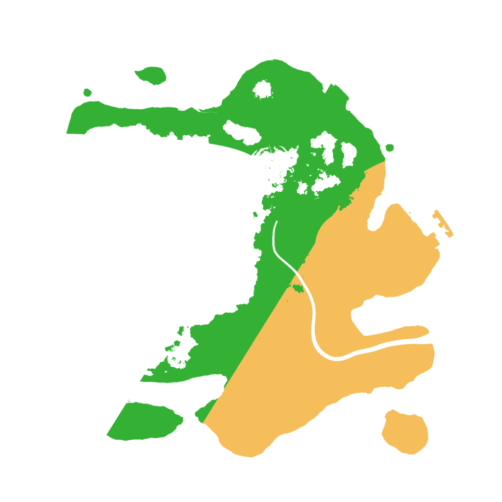 Biome Rust Map: Procedural Map, Size: 2500, Seed: 875874