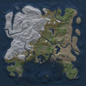 Thumbnail Rust Map: Procedural Map, Size: 4500, Seed: 1014128995, 16 Monuments