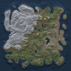 Thumbnail Rust Map: Procedural Map, Size: 4500, Seed: 1014128995, 15 Monuments