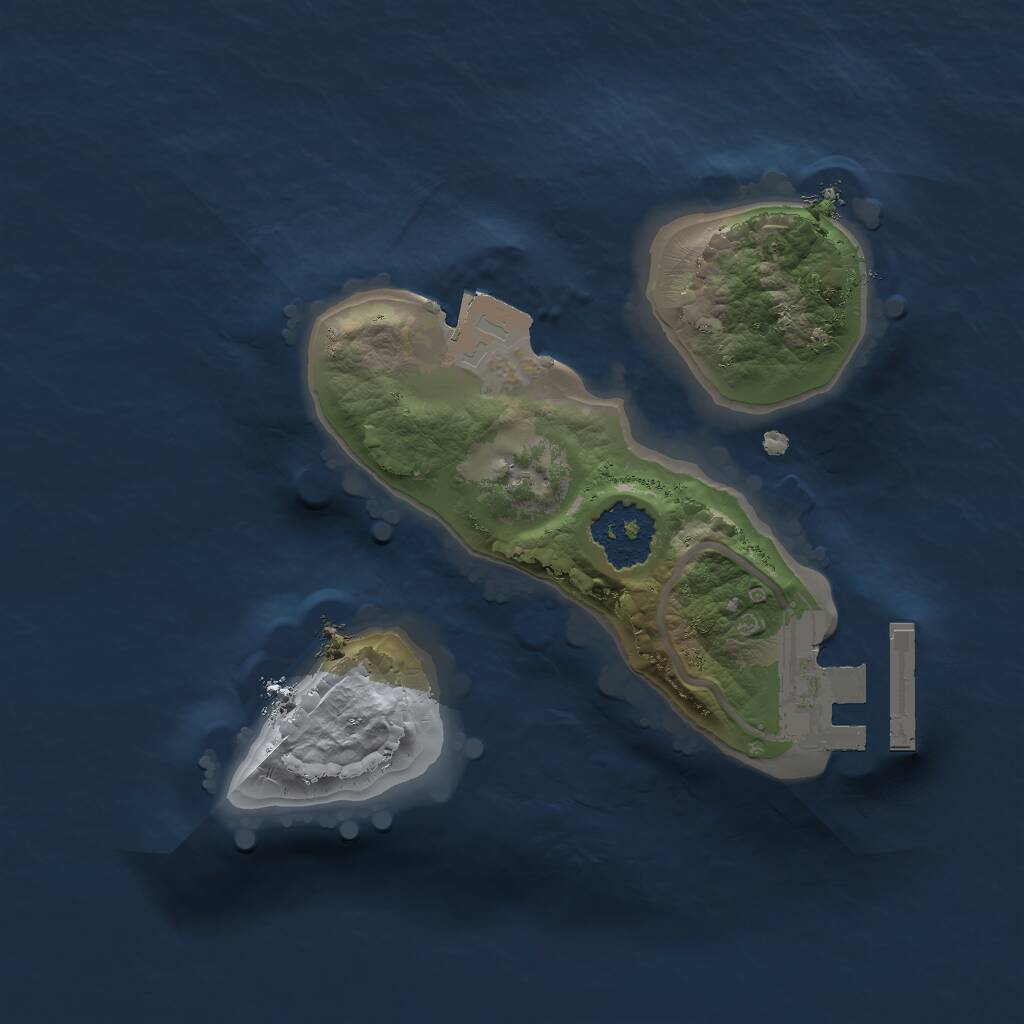 Rust Map: Procedural Map, Size: 1621, Seed: 6738, 2 Monuments