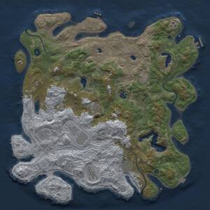 Thumbnail Rust Map: Procedural Map, Size: 4500, Seed: 2001736670, 16 Monuments