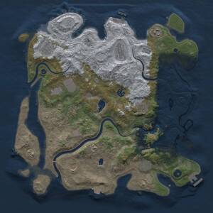 Thumbnail Rust Map: Procedural Map, Size: 4000, Seed: 1954056816, 16 Monuments