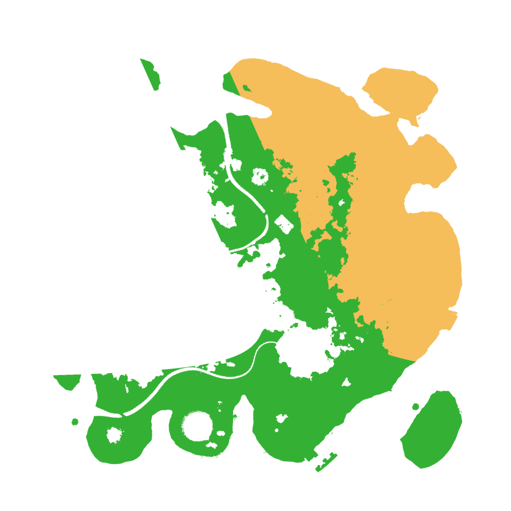 Biome Rust Map: Procedural Map, Size: 3000, Seed: 136280858