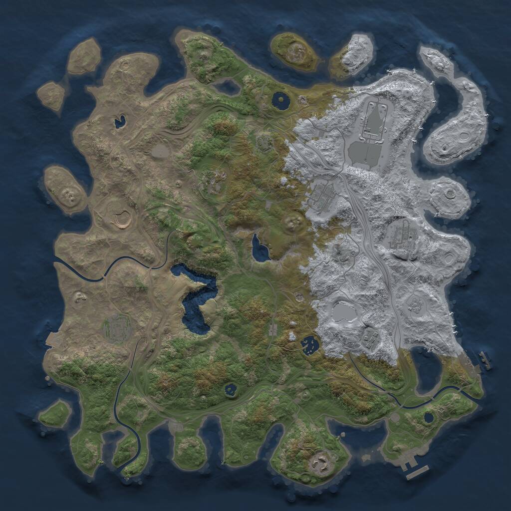Rust Map: Procedural Map, Size: 4250, Seed: 56498462, 15 Monuments