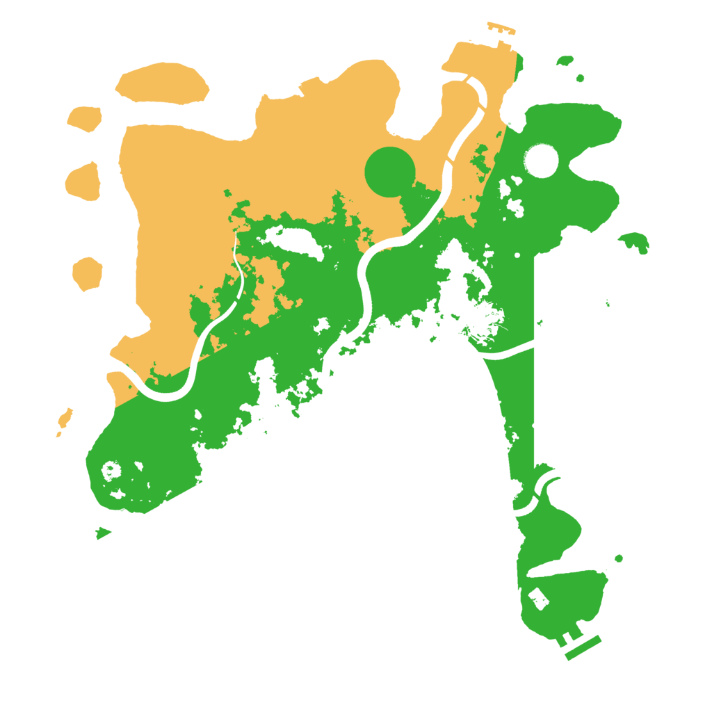 Biome Rust Map: Procedural Map, Size: 3700, Seed: 1076711794