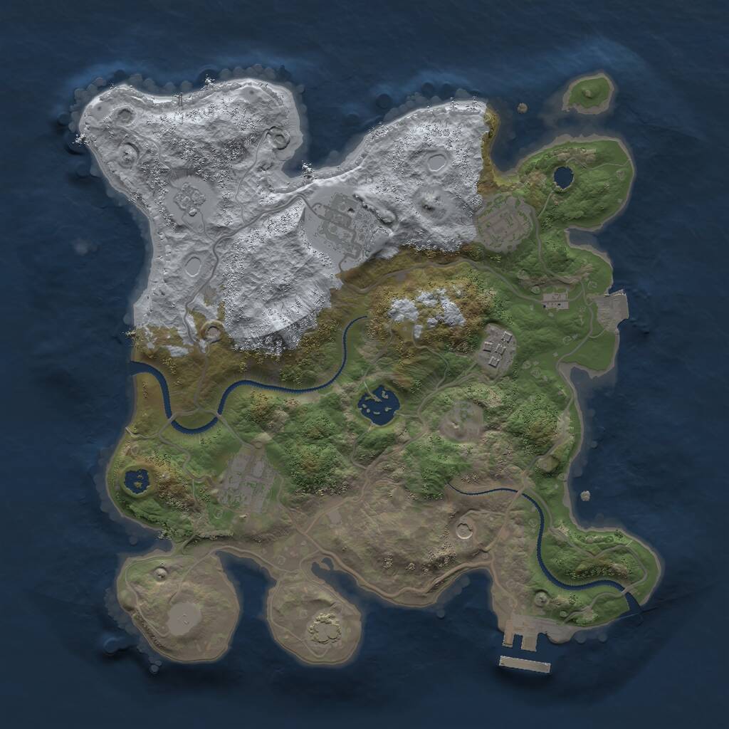 Rust Map: Procedural Map, Size: 2900, Seed: 875202749, 10 Monuments