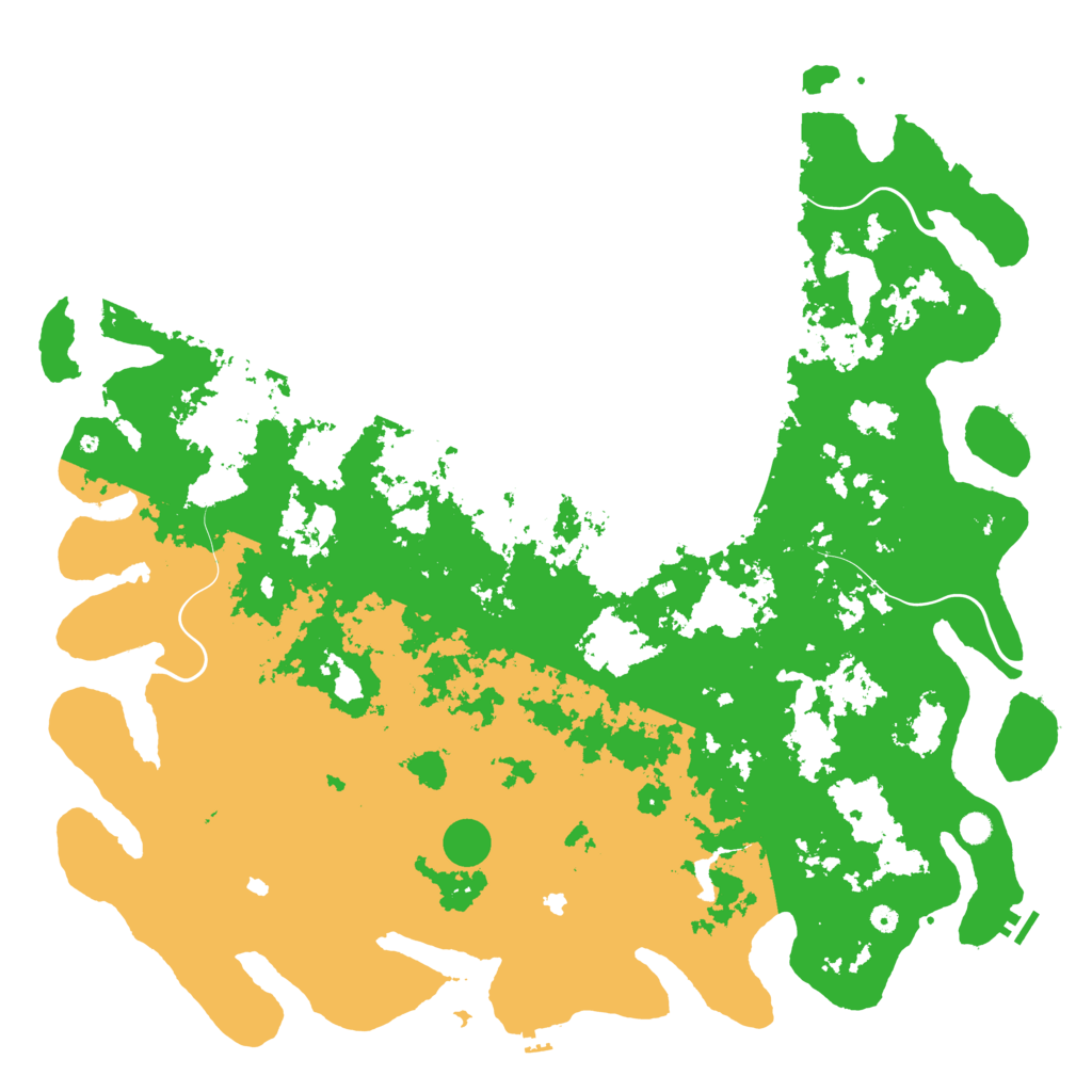 Biome Rust Map: Procedural Map, Size: 6000, Seed: 2077315376