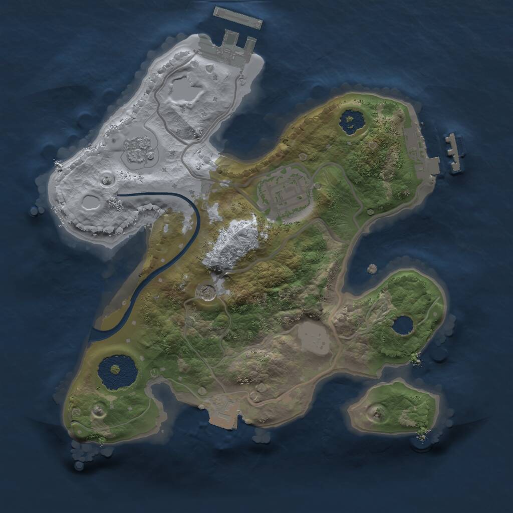 Rust Map: Procedural Map, Size: 2100, Seed: 1024288016, 6 Monuments