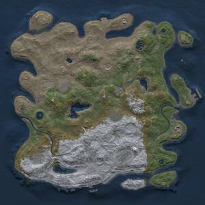 Thumbnail Rust Map: Procedural Map, Size: 4000, Seed: 1243974631, 14 Monuments