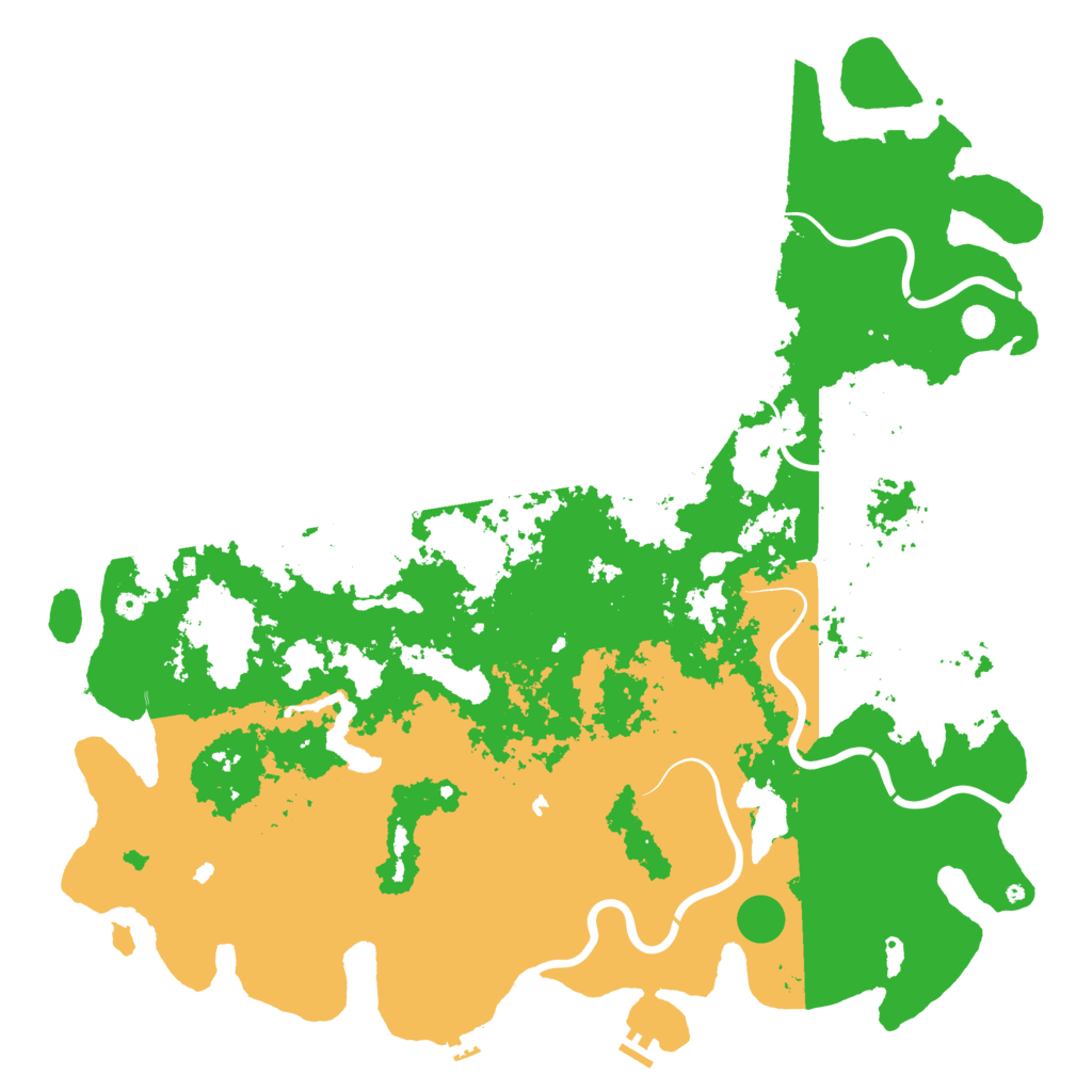 Biome Rust Map: Procedural Map, Size: 6000, Seed: 1390828258