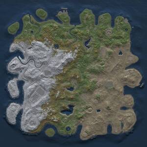 Thumbnail Rust Map: Procedural Map, Size: 4800, Seed: 51506485, 17 Monuments