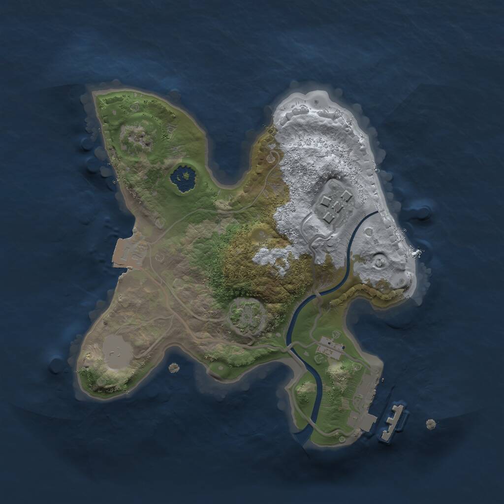 Rust Map: Procedural Map, Size: 2000, Seed: 678910, 4 Monuments