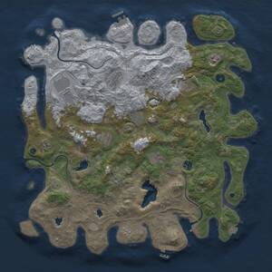 Thumbnail Rust Map: Procedural Map, Size: 4500, Seed: 897363875, 16 Monuments