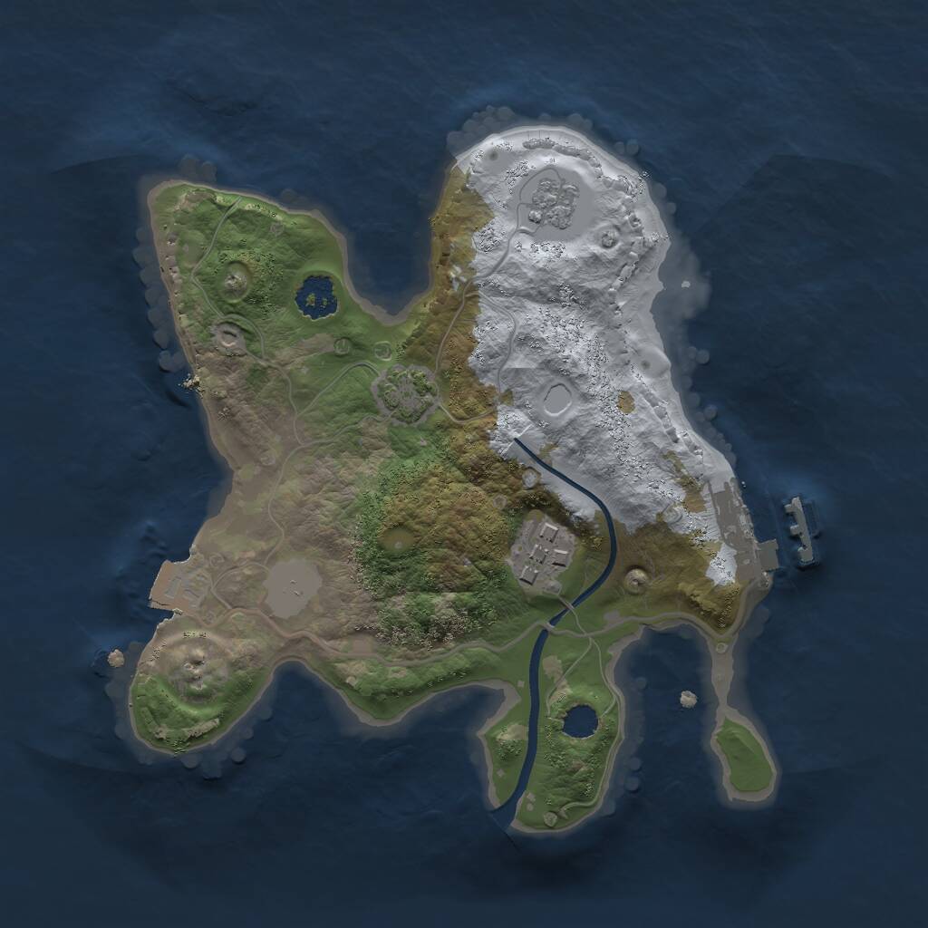 Rust Map: Procedural Map, Size: 2200, Seed: 678910, 5 Monuments