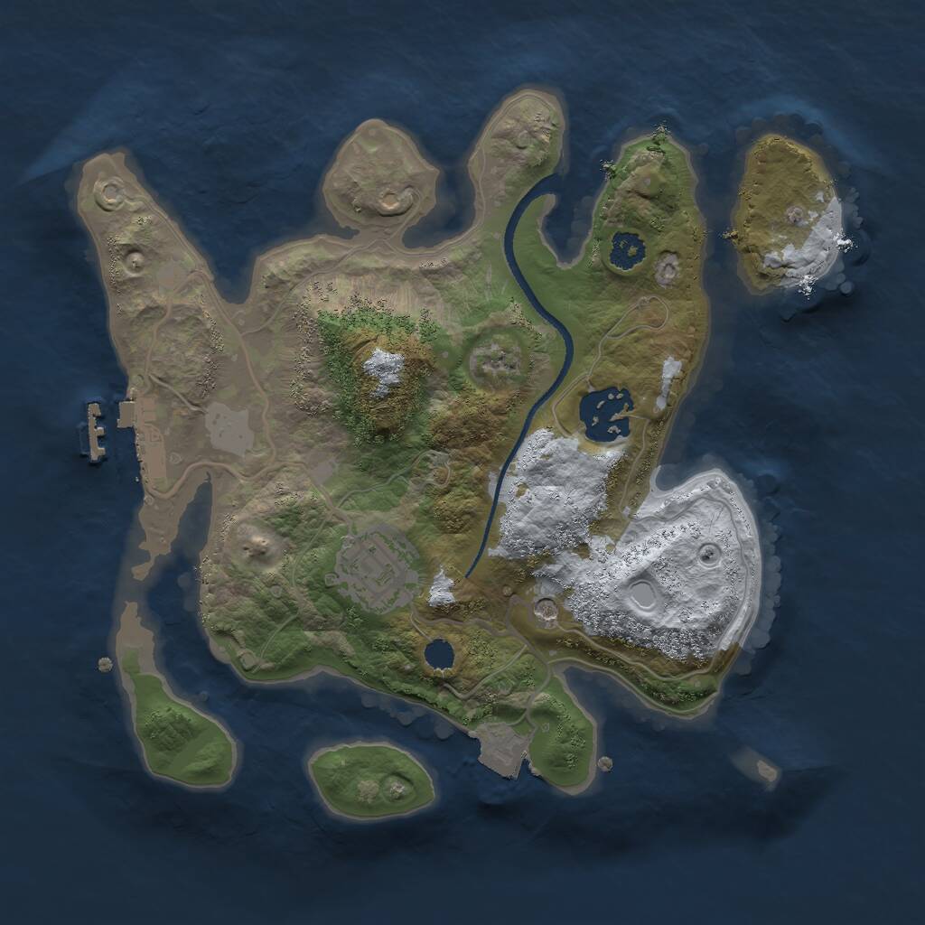 Rust Map: Procedural Map, Size: 2505, Seed: 789, 5 Monuments