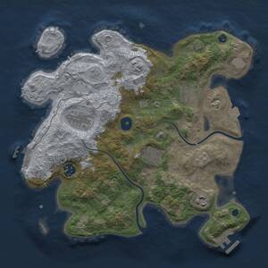 Thumbnail Rust Map: Procedural Map, Size: 3200, Seed: 1503363834, 11 Monuments