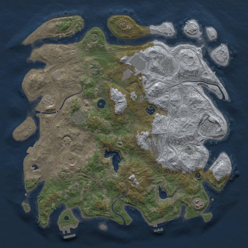 Rust Map: Procedural Map, Size: 4250, Seed: 22766, 15 Monuments