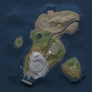 Thumbnail Rust Map: Procedural Map, Size: 1800, Seed: 5613820, 4 Monuments