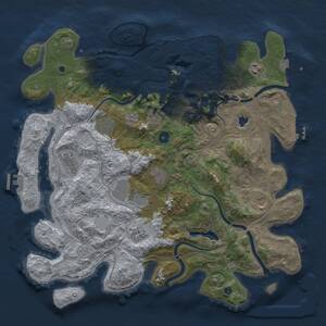 Thumbnail Rust Map: Procedural Map, Size: 4250, Seed: 1842234294, 15 Monuments