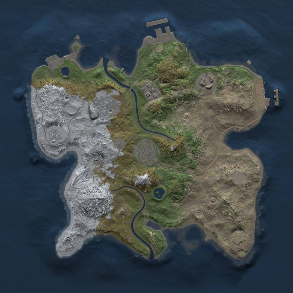 Rust Map: Procedural Map, Size: 2700, Seed: 1868599106, 10 Monuments