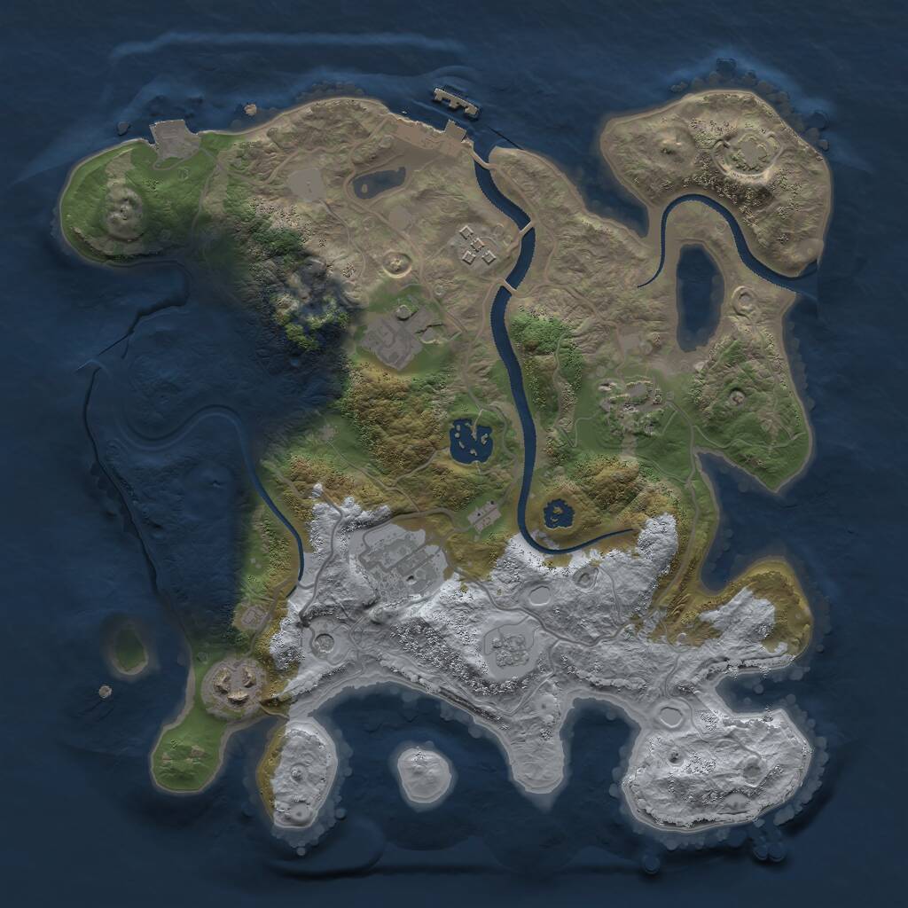 Rust Map: Procedural Map, Size: 3000, Seed: 4527096, 11 Monuments