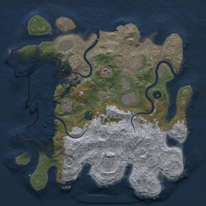 Thumbnail Rust Map: Procedural Map, Size: 3700, Seed: 433780881, 14 Monuments