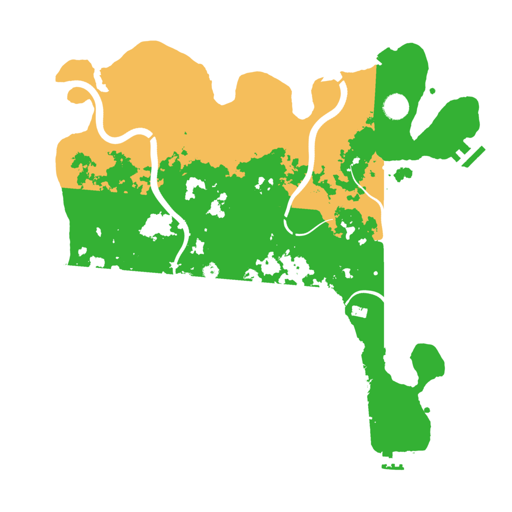 Biome Rust Map: Procedural Map, Size: 3500, Seed: 663971513