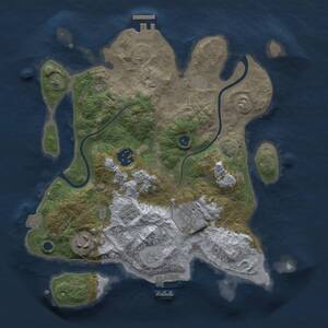 Thumbnail Rust Map: Procedural Map, Size: 3000, Seed: 897690, 10 Monuments