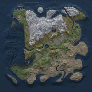Thumbnail Rust Map: Procedural Map, Size: 3600, Seed: 303, 14 Monuments