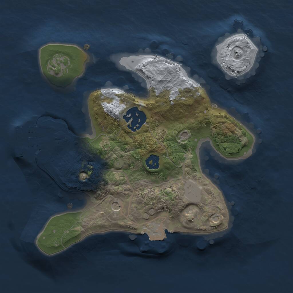 Rust Map: Procedural Map, Size: 2000, Seed: 950267063, 4 Monuments