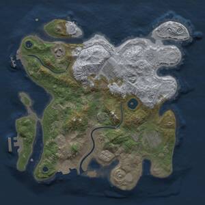 Thumbnail Rust Map: Procedural Map, Size: 3000, Seed: 552759778, 10 Monuments
