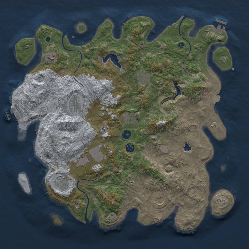 Rust Map: Procedural Map, Size: 4250, Seed: 7579, 15 Monuments