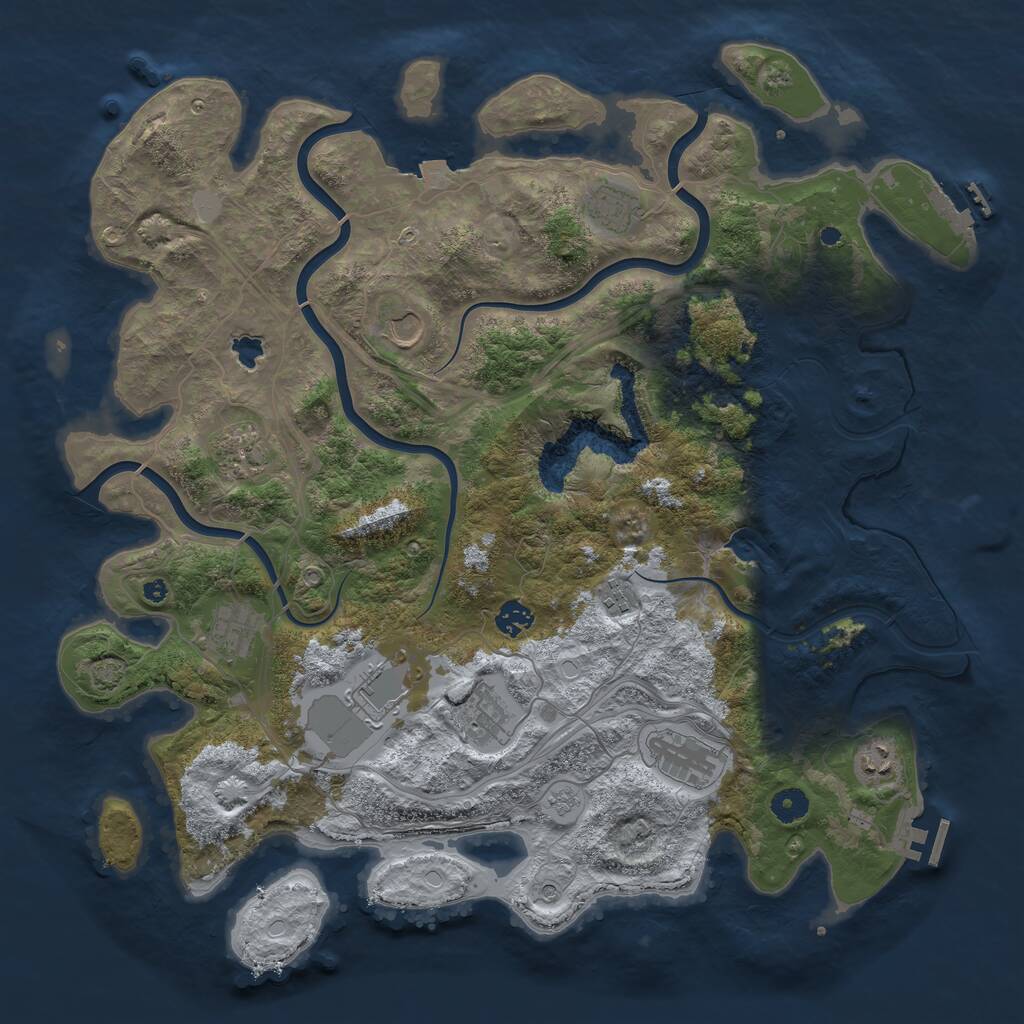 Rust Map: Procedural Map, Size: 4333, Seed: 27022025, 16 Monuments