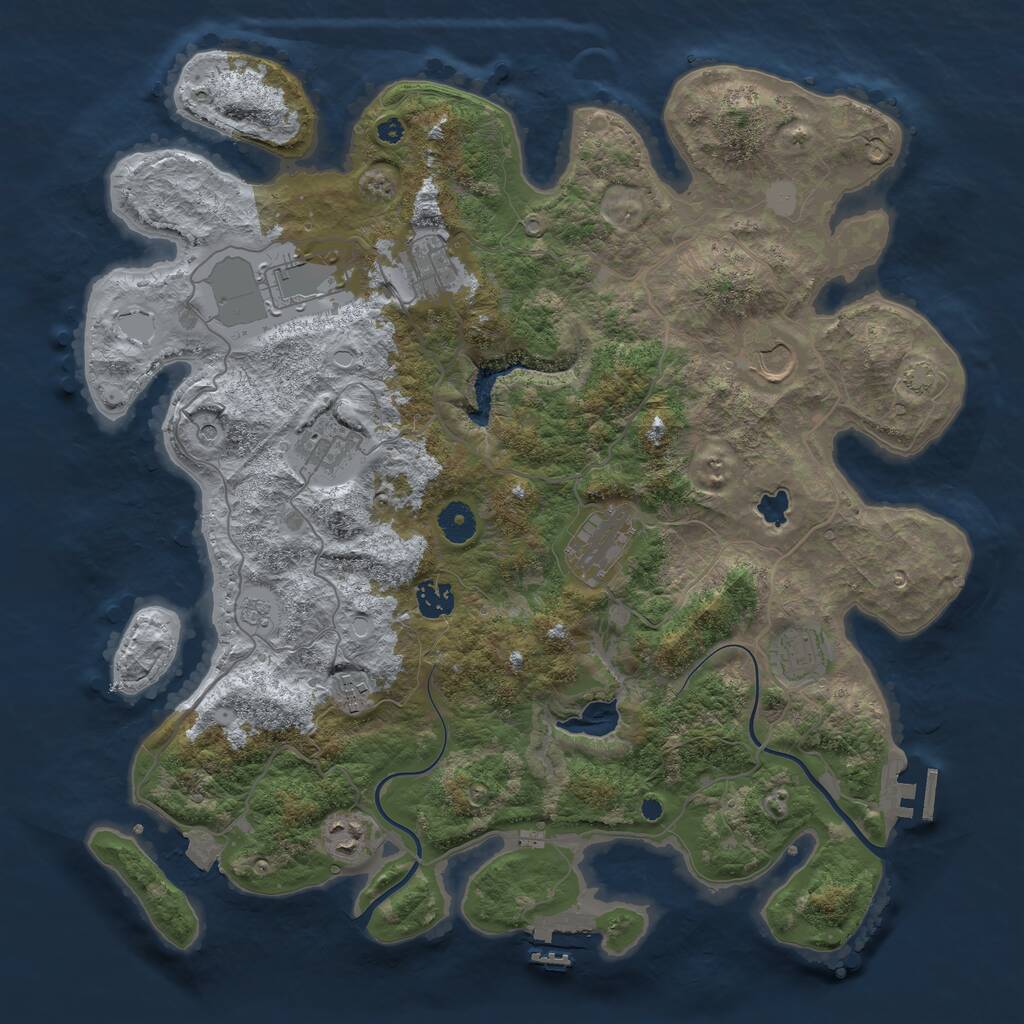 Rust Map: Procedural Map, Size: 4000, Seed: 1903475517, 15 Monuments