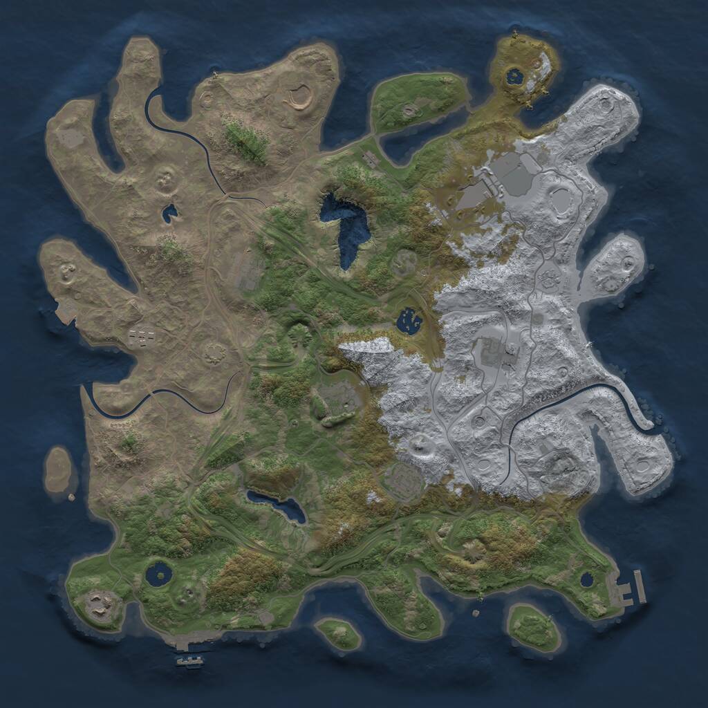 Rust Map: Procedural Map, Size: 4250, Seed: 59973415, 15 Monuments
