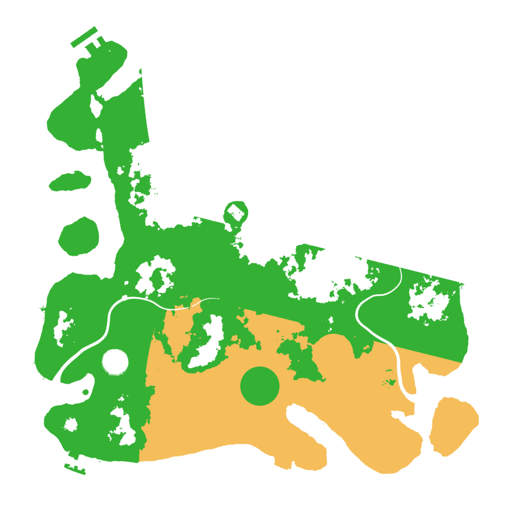 Biome Rust Map: Procedural Map, Size: 3500, Seed: 12798374