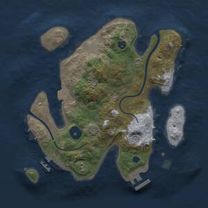 Thumbnail Rust Map: Procedural Map, Size: 2500, Seed: 1770611387, 5 Monuments