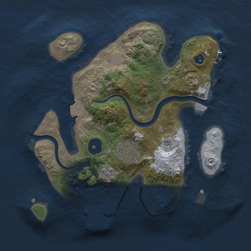 Rust Map: Procedural Map, Size: 2500, Seed: 1770611387, 6 Monuments