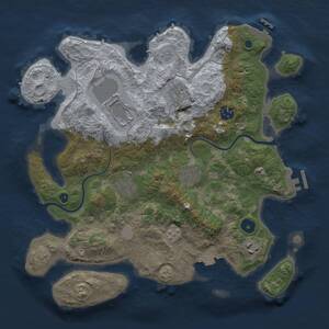 Thumbnail Rust Map: Procedural Map, Size: 3500, Seed: 262637064, 13 Monuments
