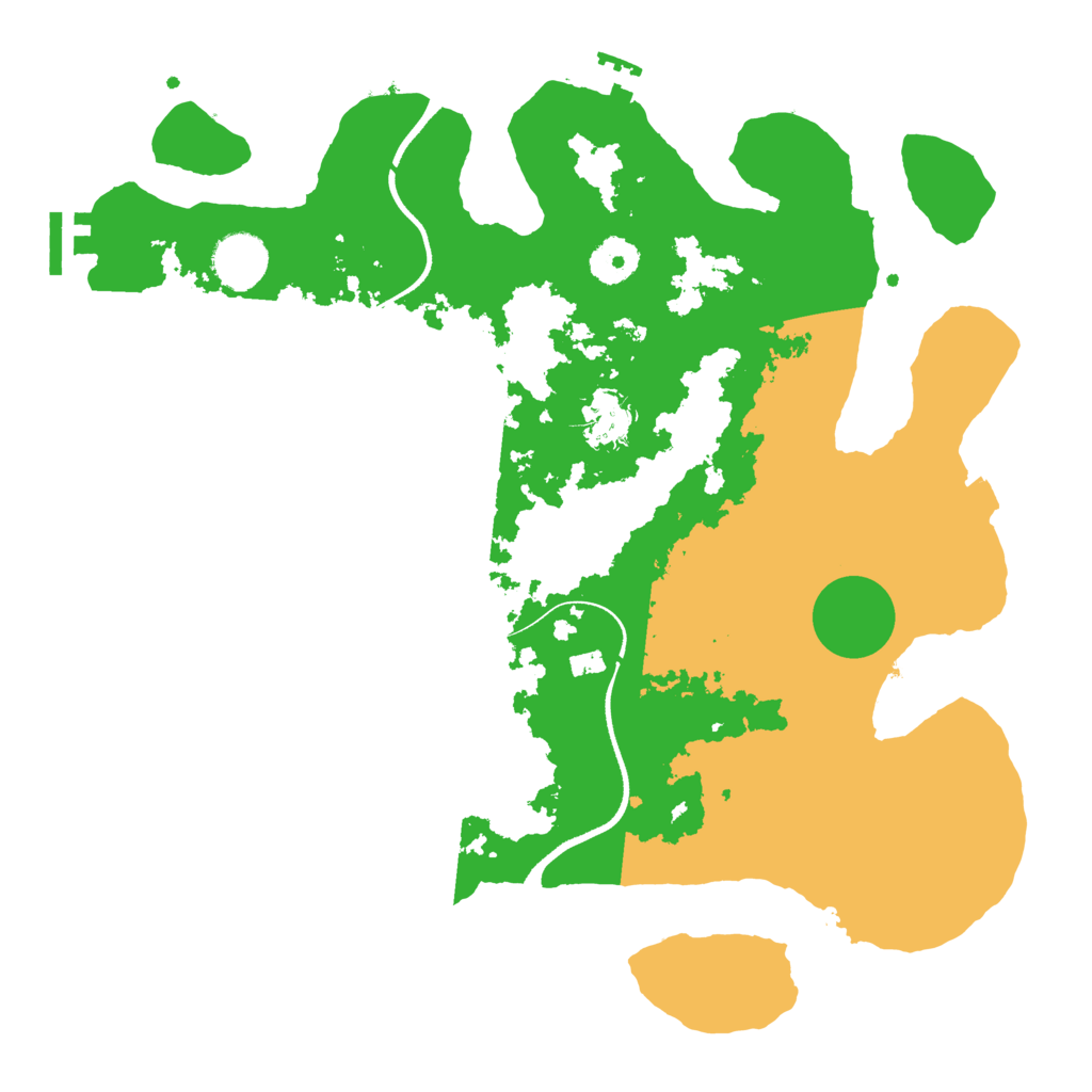 Biome Rust Map: Procedural Map, Size: 3500, Seed: 20250227