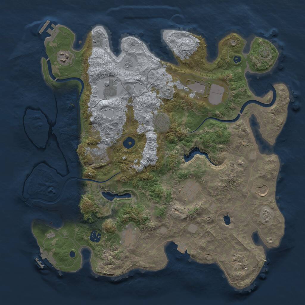 Rust Map: Procedural Map, Size: 4000, Seed: 903545804, 17 Monuments