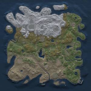Thumbnail Rust Map: Procedural Map, Size: 4250, Seed: 1278930626, 16 Monuments