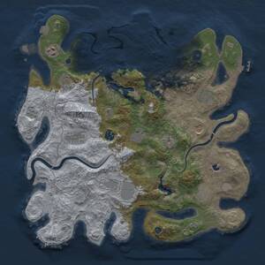 Thumbnail Rust Map: Procedural Map, Size: 4000, Seed: 1634516194, 16 Monuments