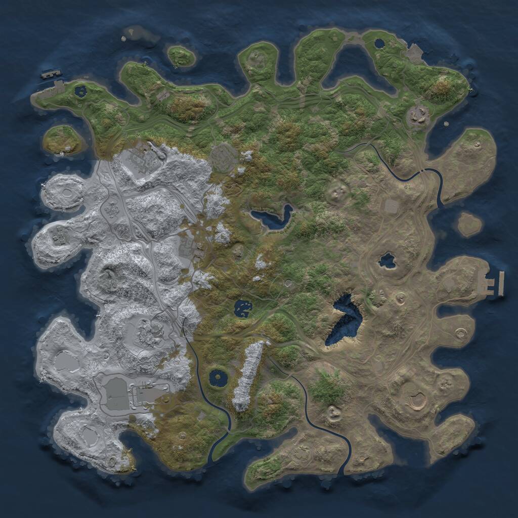 Rust Map: Procedural Map, Size: 4250, Seed: 367996519, 15 Monuments