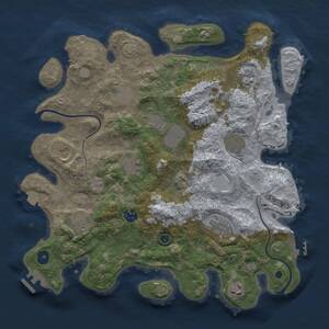 Thumbnail Rust Map: Procedural Map, Size: 3750, Seed: 134134972, 16 Monuments