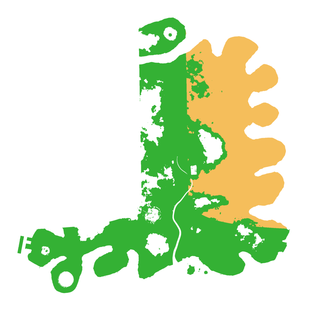 Biome Rust Map: Procedural Map, Size: 3600, Seed: 27225